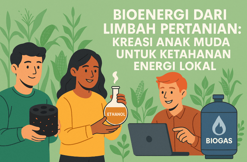 Bioenergi dari Limbah Pertanian: Kreasi Anak Muda untuk Ketahanan Energi Lokal